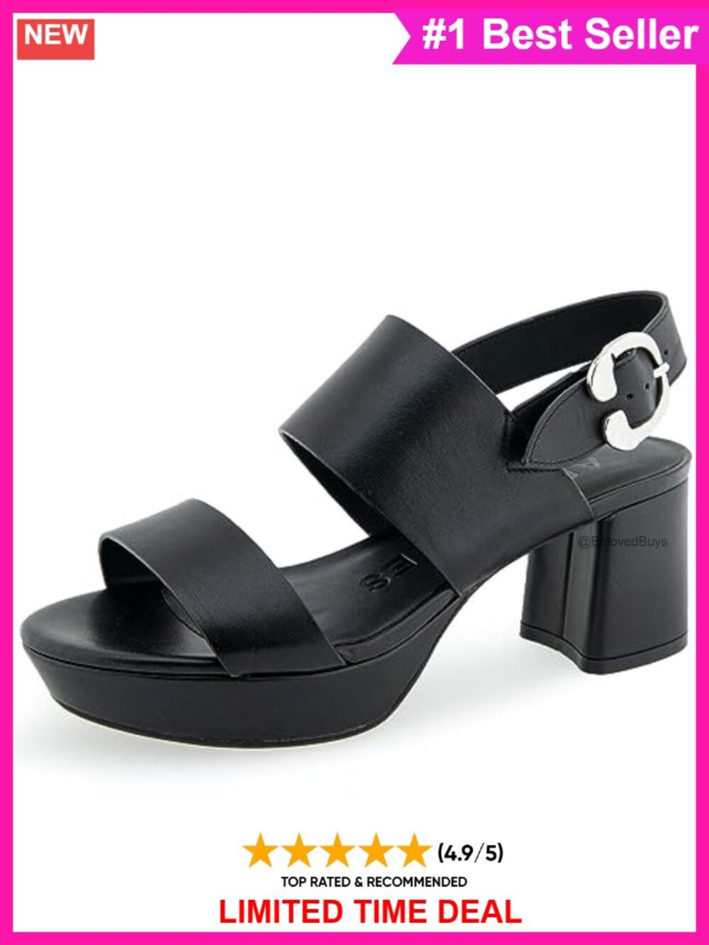 Platform Sandal With Cushioned Insole And Adjustable Backstrap